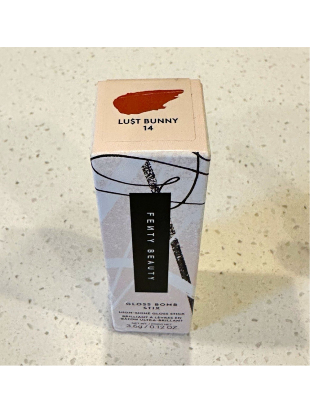 Fenty Beauty Gloss Bomb Stix High-Shine Lip Gloss Stick Lust Bunny 14 0.12oz